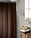 Chocolate Water Repellent Polyester Shower Curtain Including 12 Curtain Rings