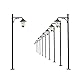 LYM11 10 pcs Model Railway Led Lamppost Lamps Street Lgihts N Scale 5cm 12V New