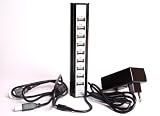 BIGtec externer 10-Port aktiver 2.0 USB HUB mit Netzteil schwarz 10 Port 10 x USB black