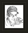 Cleveland Indians Framed Lou Bourdeau Cleveland Indians Lithograph MLB Baseball