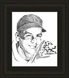Cleveland Indians Framed Lou Bourdeau Cleveland Indians Lithograph MLB Baseball