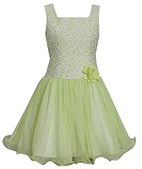 Girls Sleeveless Dropped   Waistline Brocade/Cotton/Polyester/Tulle Square Neck Fit-and-Flare Mesh Applique Sequined  Dress