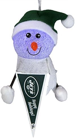 New York Jets - Light-Up Snowman Pennant Ornament