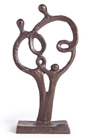 Family of 3 Spiral of Love Bronze Sculpture