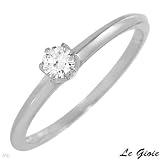 Le Gioie 18K White Gold 0.15 CTW Color G VVS2 Diamond Engagement Ladies Ring. Ring Size 7. Total Item weight 1.7 g.