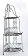 Eckegal "Tecla" Metall Regal 3 B�den H�he 113 cm