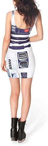 Lady 3D Star Wars Artoo 2.0 Printed Empire Waist Sundress Package Hip Tank Dress