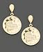 14k Gold European Coin Earrings