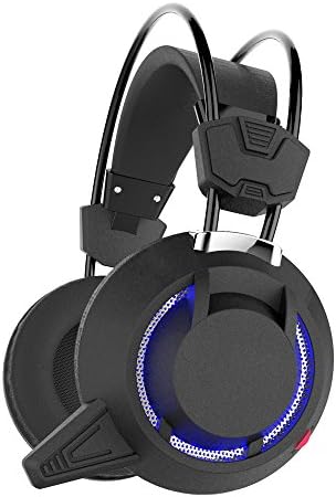 ODSX S - 108 cable head-mounted computer headset multimedia stereo headsets heavy bass glow e-sports game headphones double suspension head beam with a microphone (black)