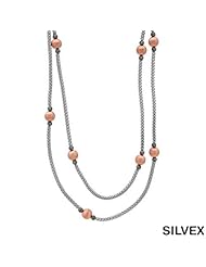 SILVEX Sterling Silver Ladies Necklace. Length 36 in. Total Item weight 21.3 g.