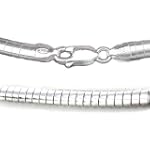 Sterling Silver 6mm Wide Omega Chain 18" Collar Necklace