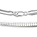 Sterling Silver 3mm Shiny Omega Chain 16" Collar Necklace