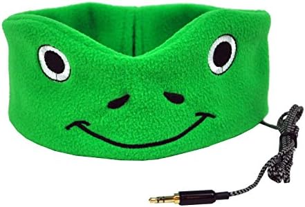 CozyPhones Kids Headphones - Super Comfortable and Soft Fleece Headbands. Perfect for Travel and Home - from CozyPhones - Green Froggy