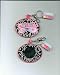 Search : Supergirl Mirror Back Keychain Black. White and Pink (oval 3.5 x2.5 in)