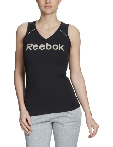 Reebok Damen Tank Top AB Logo, black, L, K10805 Preisvergleich