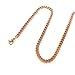 Stainless Steel Curb Cuban Link Necklace Rose Gold Color 5mm 24 Inch