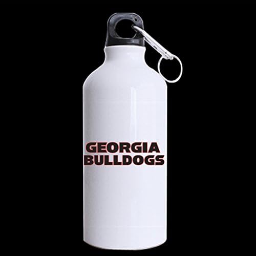 DONGMEN Alluminum NCAA Georgia Bulldogs Portable 13.5 oz Sports Drinking Bottle Travel Bottle BPA Free Bottle Two Sides