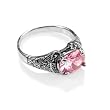 FOJO's Marcasite & Pink CZ Oval Ring