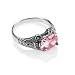 FOJO's Marcasite & Pink CZ Oval Ring