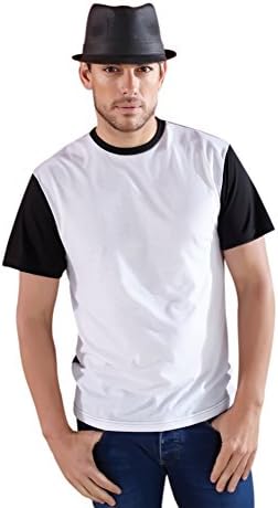 Wholesale Blank Cloths Adult Blackout Polyester Sublimation Tee - white/Black - Medium