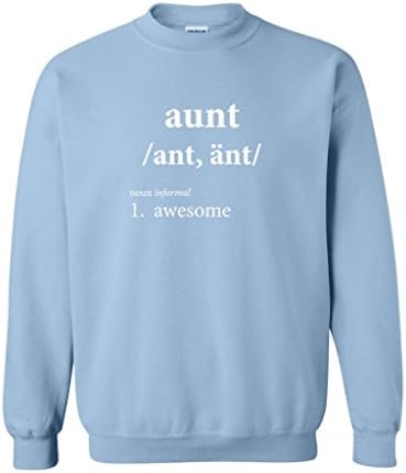 Fat Doxie - Aunt Defined - Adult Sweatshirt Light Blue 3XL