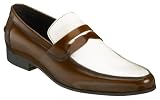 Gant Men's Brushton Perforated Penny Loafer,Tabacco/White,12 M