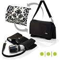 Shootsac Deluxe Shooters Kit, Basic Black Neoprene Lens Bag plus interchangeable Baroque Cover