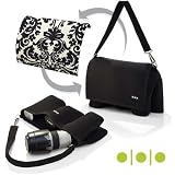 Shootsac Deluxe Shooters Kit, Basic Black Neoprene Lens Bag plus interchangeable Baroque Cover