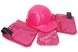 Pink Tool Belt Kit with Pyramex Hard Hat and Eva Petite Safety Glasses