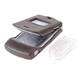 Leather Wrapped Thin Shell Brown - Motorola Razr V3, V3c, V3i