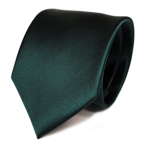 Designer Satin Krawatte grün dunkelgrün tannengrün 