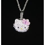 HELLO KITTY RHINESTONE LOCKET NECKLACE