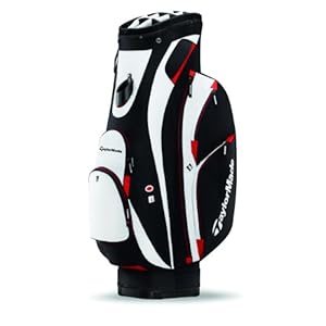 TaylorMade San Clemente Cart Bag, Black/White/Red