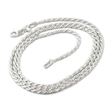 2mm Sterling Silver 20" Diamond-Cut Rope Chain Necklace