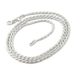 2mm Sterling Silver 18" Diamond-Cut Rope Chain Necklace