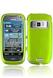 Nokia C7 Astound Rubberized Shield Hard Case - Neon Green (Free HandHeldite ....