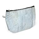 Recycled Plastic Bags Black Cosmetic Pouch-Newsprint Pattern "This Bag is Garbage Cosmetic ...