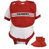 Adidas Wisconsin Badgers Two-Tone Infant Bib & Booties Lil Sport Set