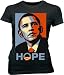 President Barack Obama Hope Black Juniors T-shirt Tee (Large)