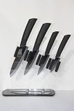 Healthy Legend 5 pcs. Deluxe Ceramic Knife Set in black blades of 3