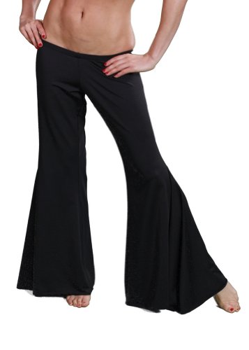 Belly Dance Lycra Yoga Pants | Desde - Black - Small/Medium