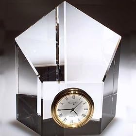 Eminence Crystal Desk Clock by PhotoFramesPlus