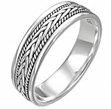 IMAGE OF Men's Sterling Silver Celtic Weave Ring