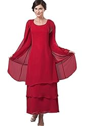 Jeweled Chiffon Evening Dress/Mother-of-the-Bride Dress/Prom Dress 