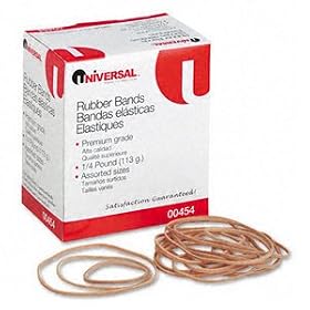 Boxed Rubber Bands, Size 54, Assorted Sizes, 1 4-lb. Box by UNIVERSAL