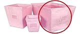 SOLID PINK SUEDE - STORAGE BIN - LARGE
