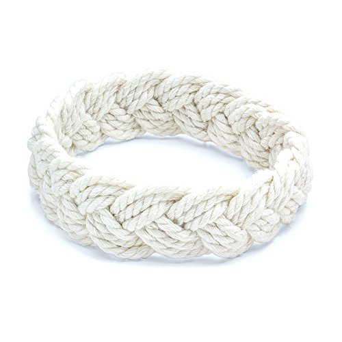 2 Pack of Sailor's Knot Surfer Rope Bracelets (White)