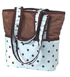 Hoohobbers Designer Tote Diaper Bag Dots Blue