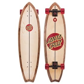 Santa Cruz Woody Shar Dark Complete Longboard Skateboard - 36` by 