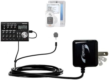 Gomadic Multi Port AC Home Wall Charger designed for the Tascam DP-004 - Uses TipExchange to charge up to two devices at once